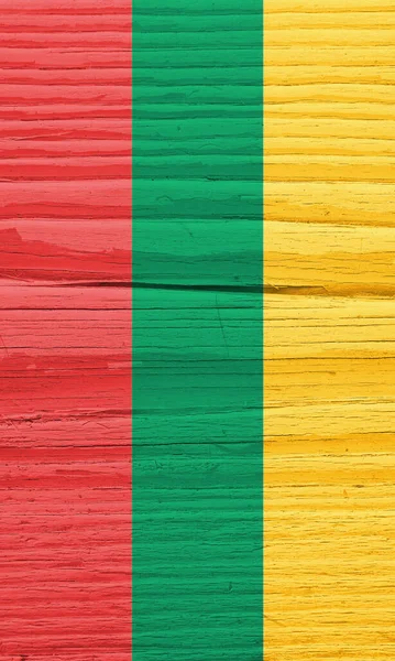 Bandera Lituania Superficie Madera Seca Agrietada Con Edad Fondo Vertical — Foto de Stock