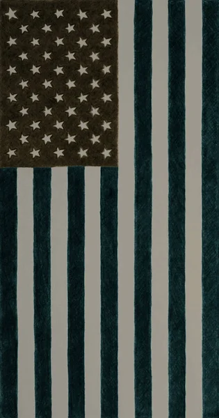 미국의 국기가 손으로 그려졌다 전화를 벽지입니다 어두운 애국적 배경이나 손으로 — 스톡 사진