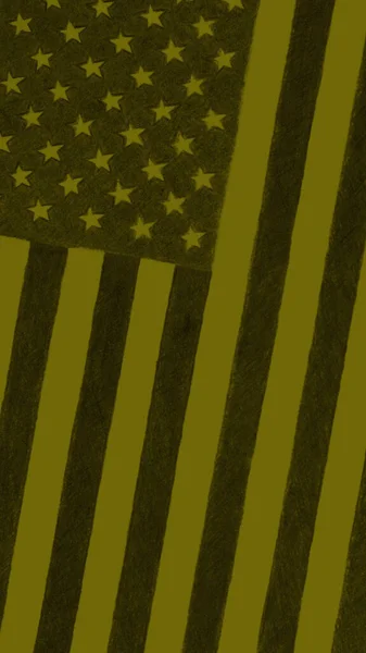 Bandera Estadounidense Dibujada Mano Fondo Vertical Patriótico Telón Fondo Una — Foto de Stock