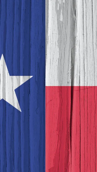 Texaanse Vlag Droog Houten Oppervlak Verticale Heldere Achtergrond Mobiele Telefoon — Stockfoto