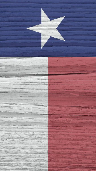 Texas Staat Vlag Droog Houten Oppervlak Met Bleke Vervaagde Kleuren — Stockfoto