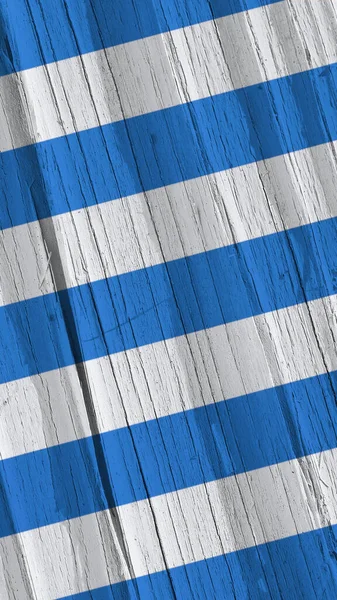 Fragmento Bandera Grecia Superficie Madera Seca Agrietado Con Edad Fondo — Foto de Stock