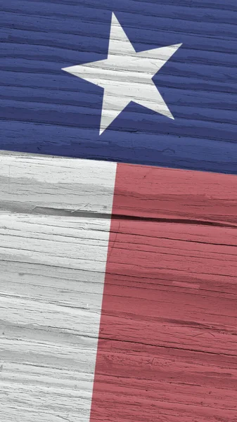 Texas Staat Vlag Droog Houten Oppervlak Met Bleke Vervaagde Kleuren — Stockfoto