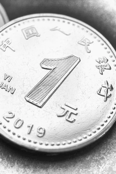 폐쇄됐습니다 흑백의 묘사가 중국의 비즈니스 금융에 것입니다 국가의 화폐입니다 2019 — 스톡 사진