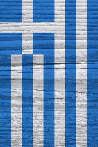 Flag Greece Dry Wooden Surface Cracked Age Vertical Background Wallpaper — Stock Photo, Image