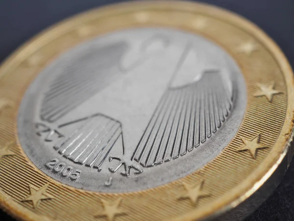 Euro Coin Issued Germany Close Obverse Federal Eagle Economic Background — Stock Photo, Image