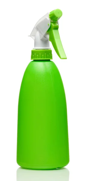 Spray Fles Groene Kleur Vochtspuit Close Foto Van Een Object — Stockfoto