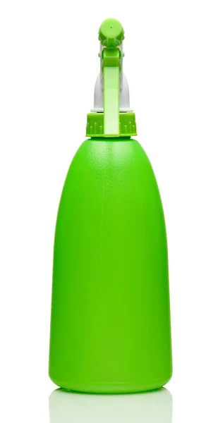 Spray Fles Groene Kleur Vochtspuit Close Foto Van Een Object — Stockfoto