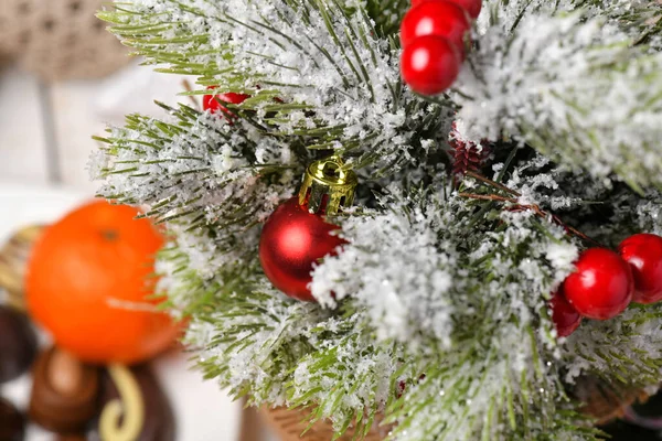 Fundo Vista Superior Comida Doce Para Feliz Natal Decoração Feriado — Fotografia de Stock