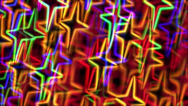 Warna Neon Iluminasi Untuk Hari Libur Atau Latar Belakang Abstrak — Stok Video