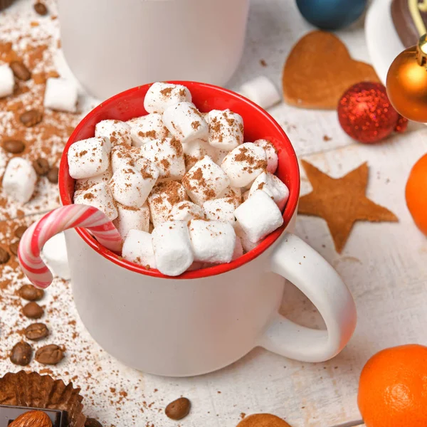 Fundo Vista Superior Comida Doce Para Natal Alegre Decoração Feriado — Fotografia de Stock