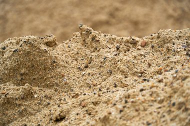 Yapım için ıslak kum yüzeyi, yakın görüş