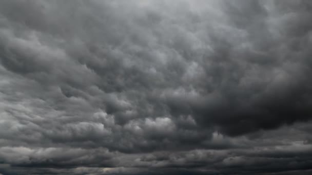 Céu Dramático Escuro Bonito Com Nuvens Tempestuosas Lapso Tempo Antes — Vídeo de Stock