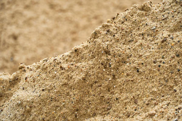 Nasse Sandoberfläche Für Den Bau Nahsicht — Stockfoto