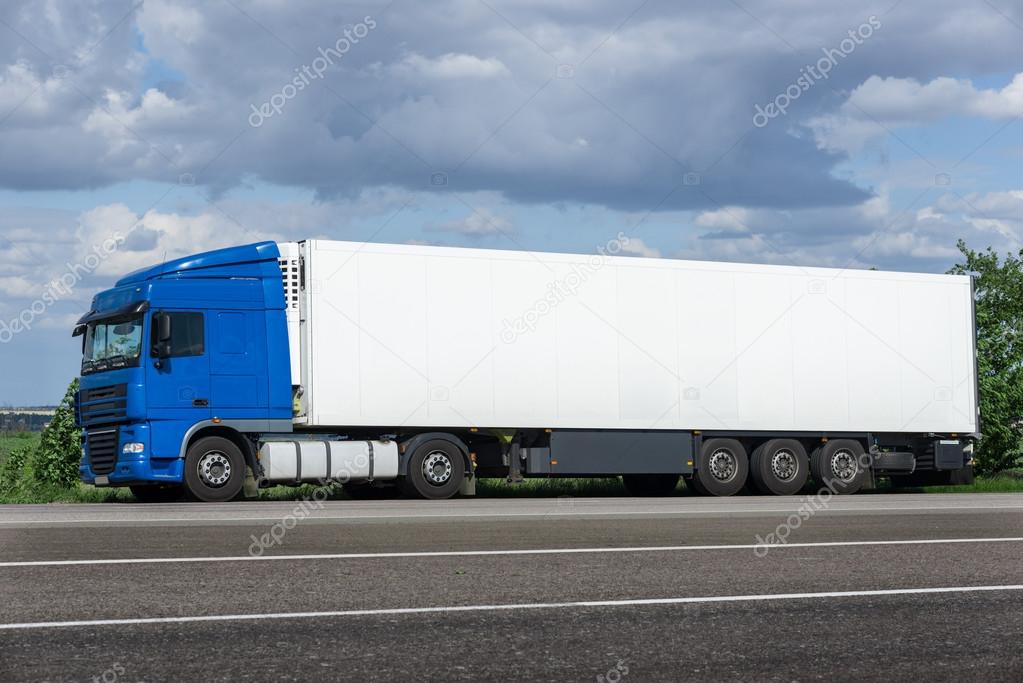 white truck on road