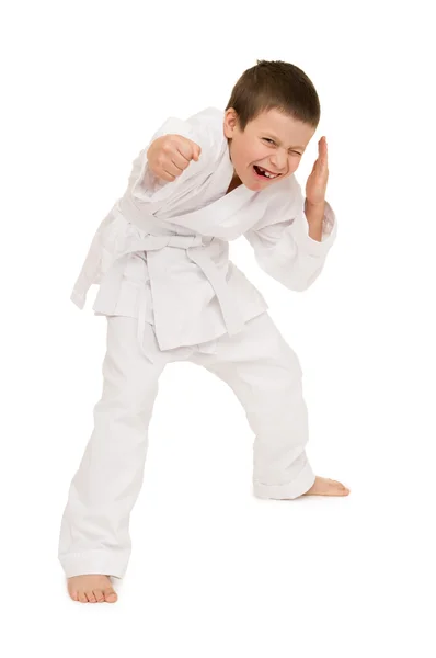 Niño en ropa para artes marciales —  Fotos de Stock