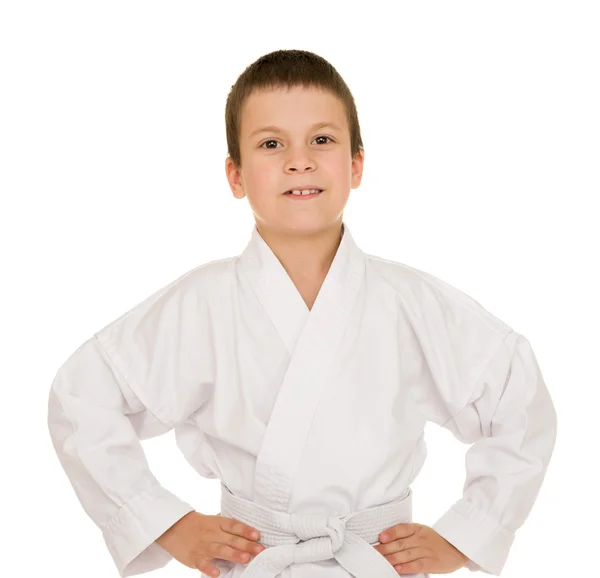 Jongen in kleding voor martial arts — Stockfoto