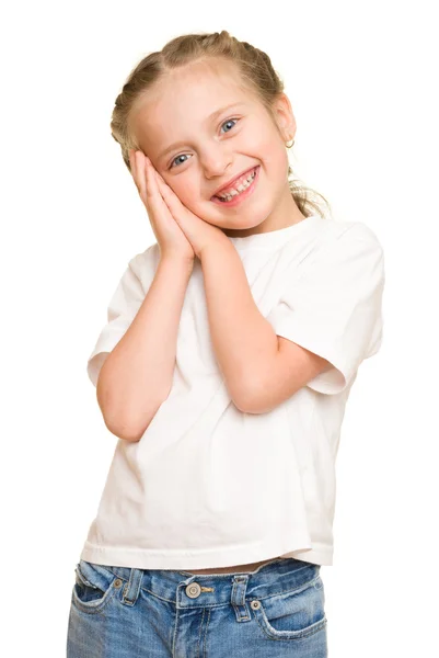 Happy little girl portrait — Stock Photo, Image