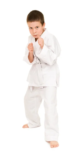 白い着物を着た少年 — ストック写真