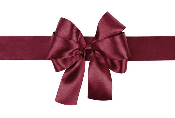 Dark purple bow photo made from silk — Stock Photo, Image