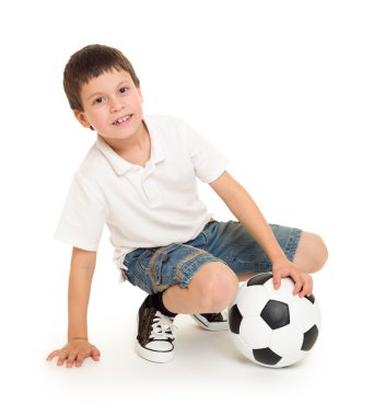 Futbol çocuk studio izole