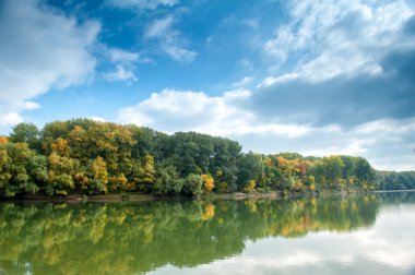 nehir ve orman, güzel manzara yaz