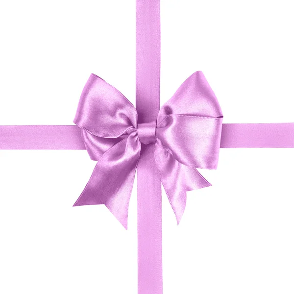 淡紫色弓由丝带 — 图库照片