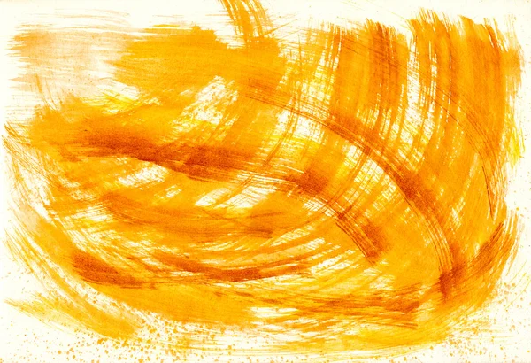 Abstract yellow stroke from watercolor — Stock Photo, Image