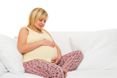 hamile kadın kanepe 