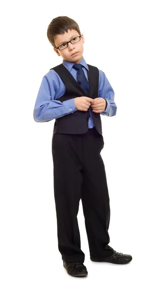 Pojke i kostym — Stockfoto