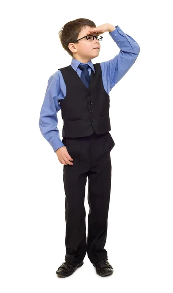 Chlapec v obleku — Stock fotografie