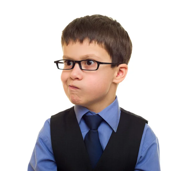 Portrait of a boy in business suit — Stock Photo, Image