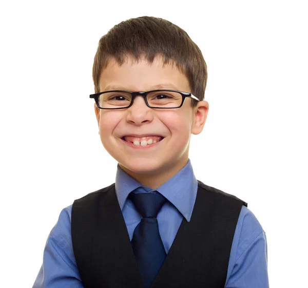 Portrait of a boy in business suit — Stock Photo, Image