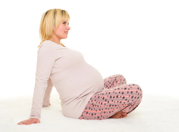 Pregnant woman isolated — Stock Photo, Image