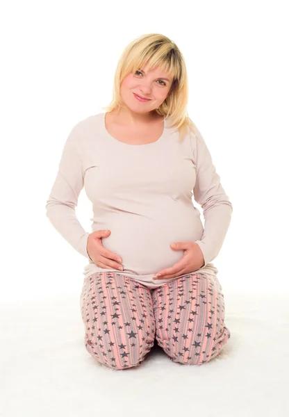 Schwangere isoliert — Stockfoto