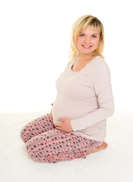 Έγκυος γυναίκα απομονωμένη — Φωτογραφία Αρχείου