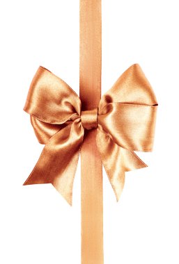 İpek kurdele yapılmış hafif kahverengi yay