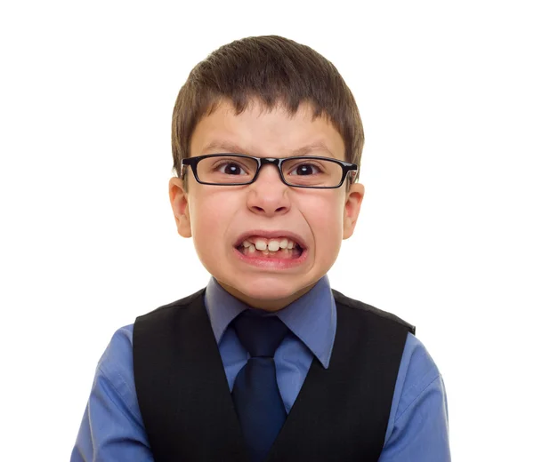 Portrait of a boy in business suit — Stock Photo, Image