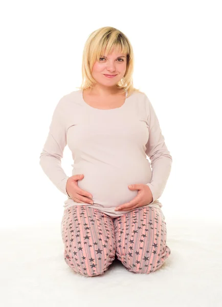 Έγκυος γυναίκα απομονωμένη — Φωτογραφία Αρχείου