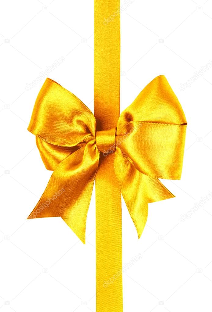 golden bow photo made from silk