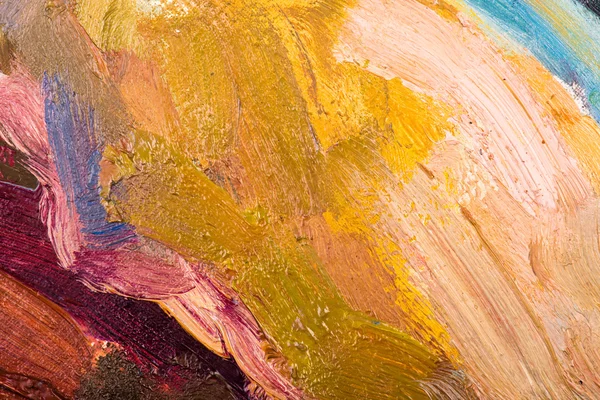 Oil painting abstract brushstrokes on canvas — Stock Photo, Image