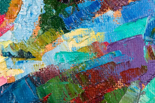 Oil painting abstract brushstrokes on canvas — Stock Photo, Image