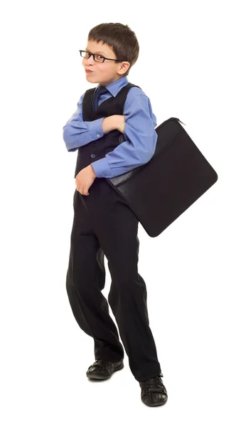 Niño en traje en blanco —  Fotos de Stock