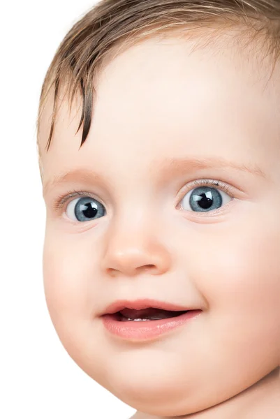 Retrato de bebé en blanco — Foto de Stock