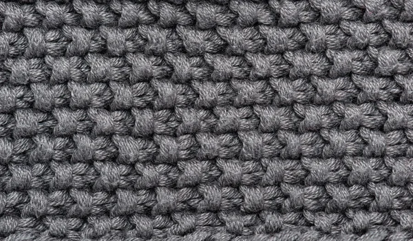 Grey knitted wool — Stock Photo, Image