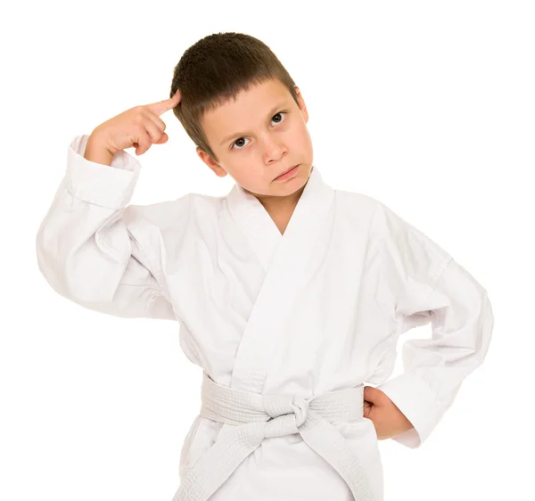 Jongen in kleding voor martial arts — Stockfoto