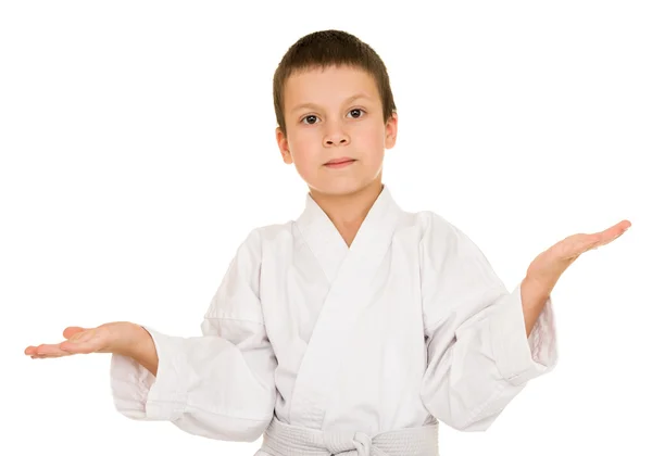 Jongen in kleding voor martial arts — Stockfoto