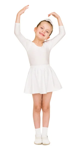 白色礼服的女孩 — 图库照片