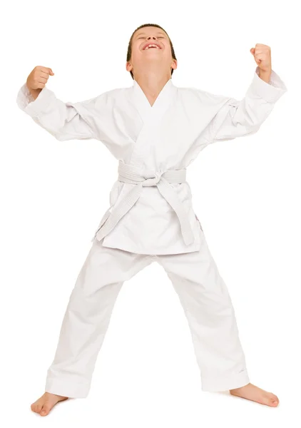 Jongen in kleding voor martial arts — Stockfoto