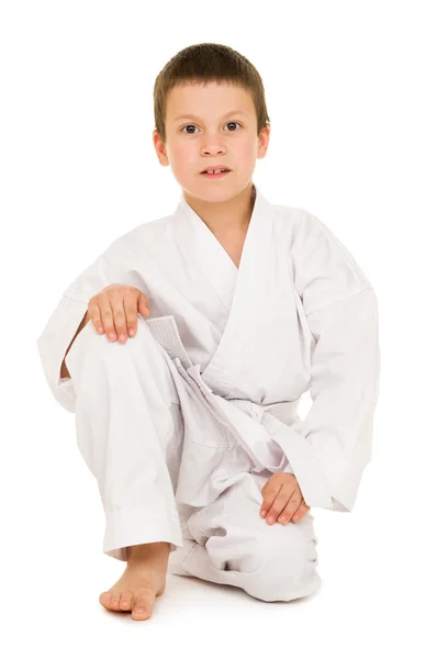 Jongen in kleding voor martial arts — Stockfoto